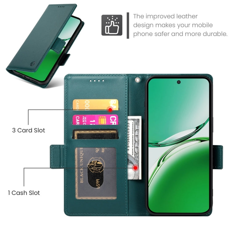 For OPPO Reno12 F 4G / 5G / F27 India Side Buckle Magnetic Frosted Leather Phone Case