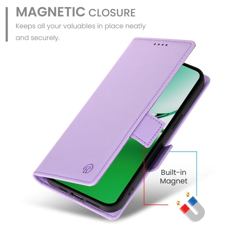 For OPPO Reno12 F 4G / 5G / F27 India Side Buckle Magnetic Frosted Leather Phone Case