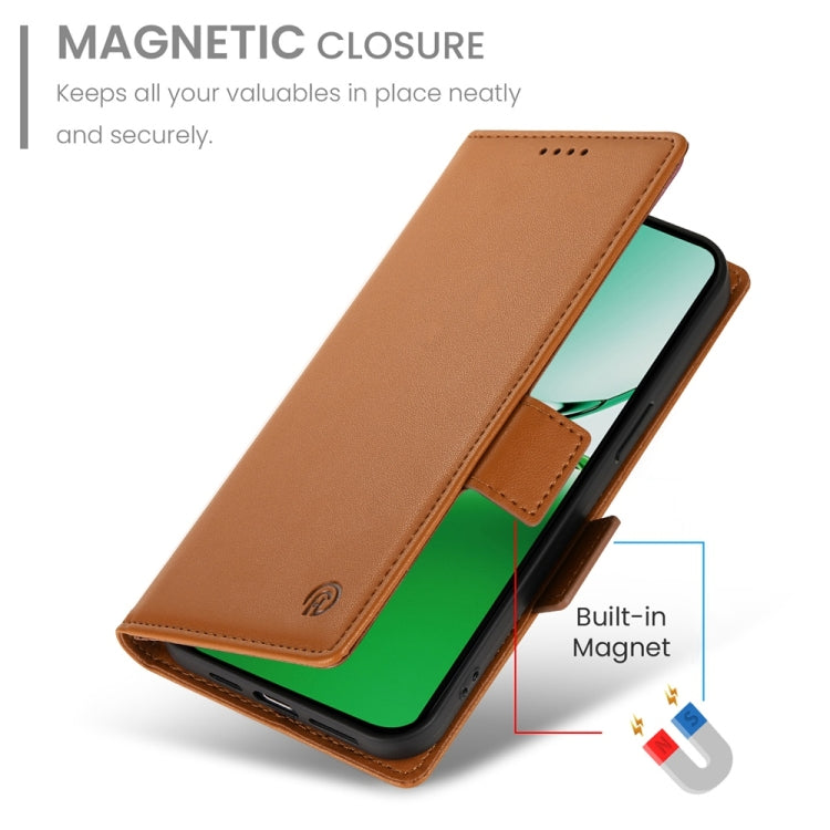 For OPPO Reno12 F 4G / 5G / F27 India Side Buckle Magnetic Frosted Leather Phone Case