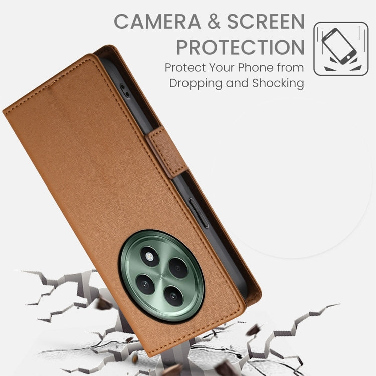 For OPPO Reno12 F 4G / 5G / F27 India Side Buckle Magnetic Frosted Leather Phone Case