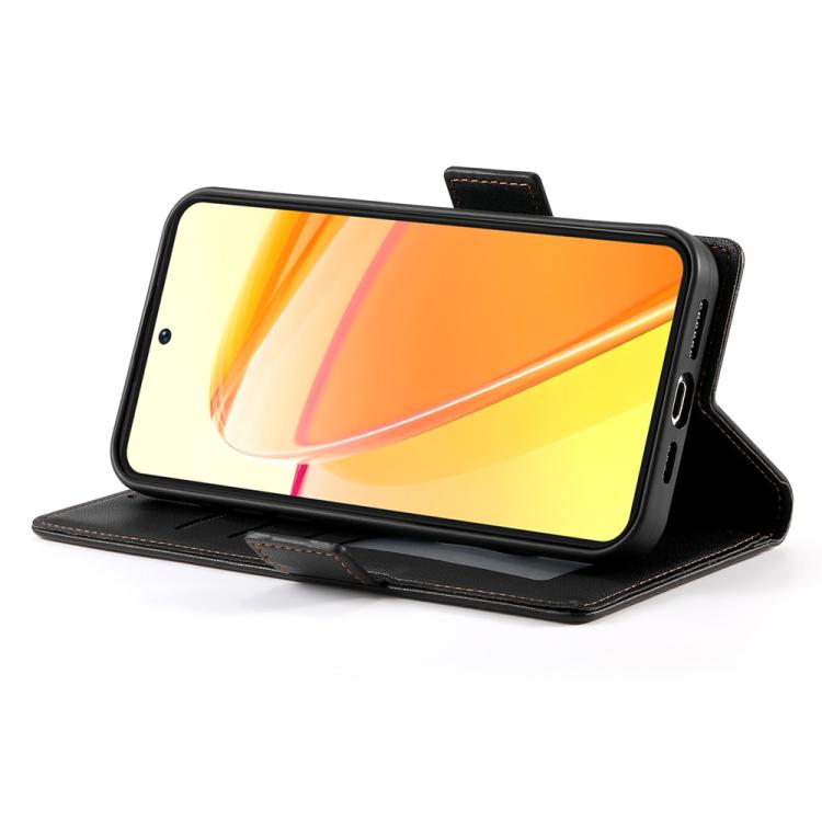For OPPO Reno13 F 4G / 5G Side Buckle Magnetic Frosted Leather Phone Case