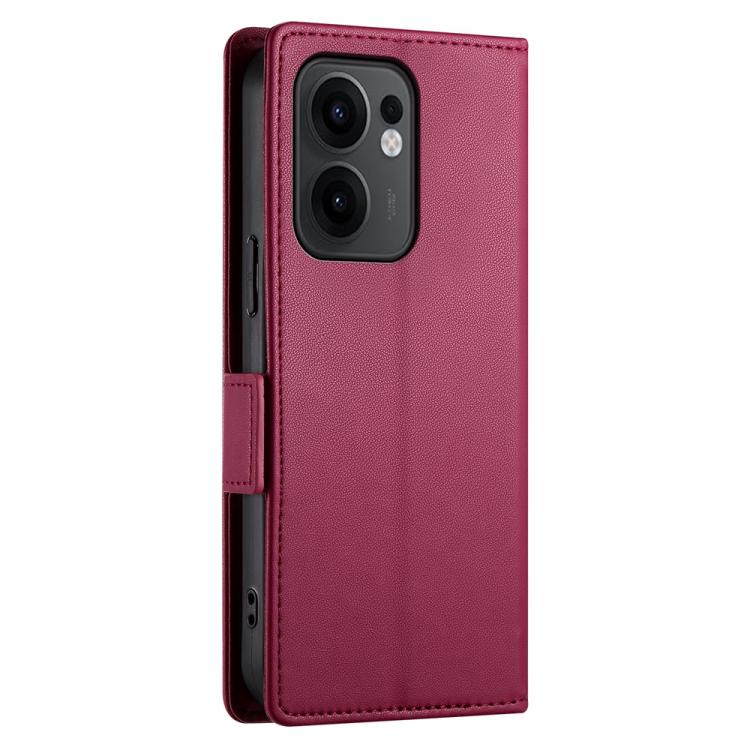 For OPPO Reno13 F 4G / 5G Side Buckle Magnetic Frosted Leather Phone Case