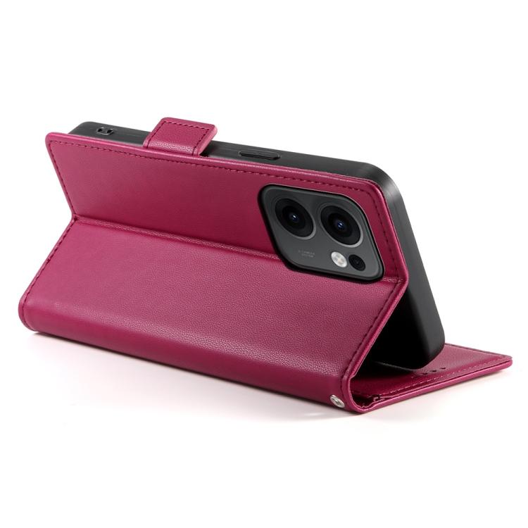 For OPPO Reno13 F 4G / 5G Side Buckle Magnetic Frosted Leather Phone Case