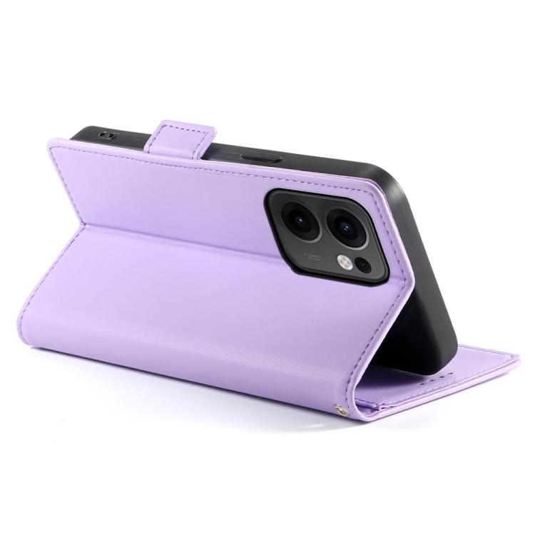 For OPPO Reno13 F 4G / 5G Side Buckle Magnetic Frosted Leather Phone Case