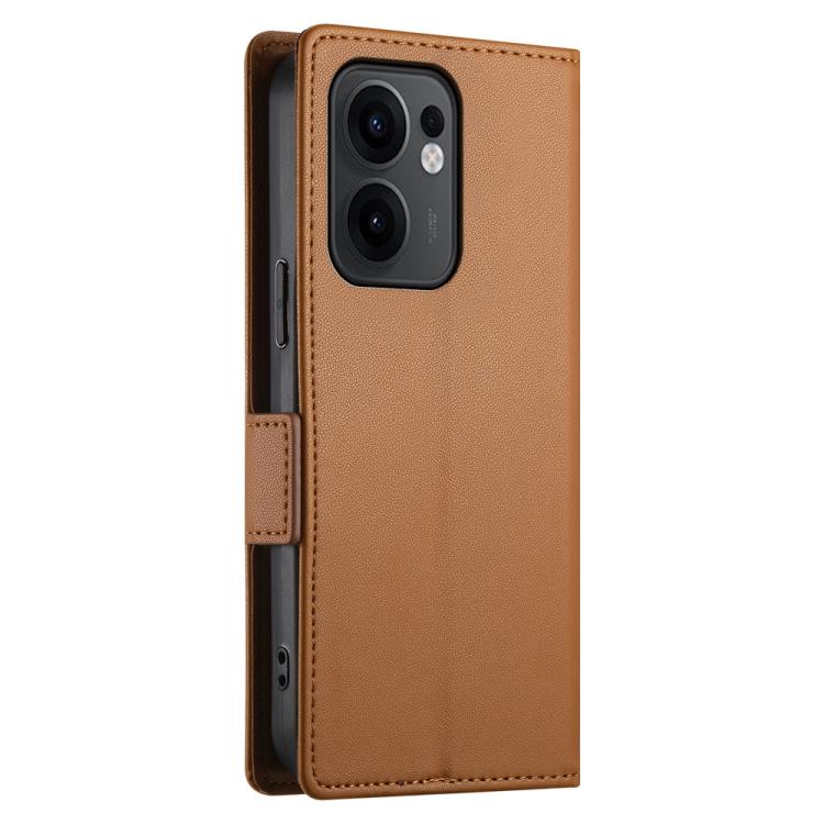 For OPPO Reno13 F 4G / 5G Side Buckle Magnetic Frosted Leather Phone Case