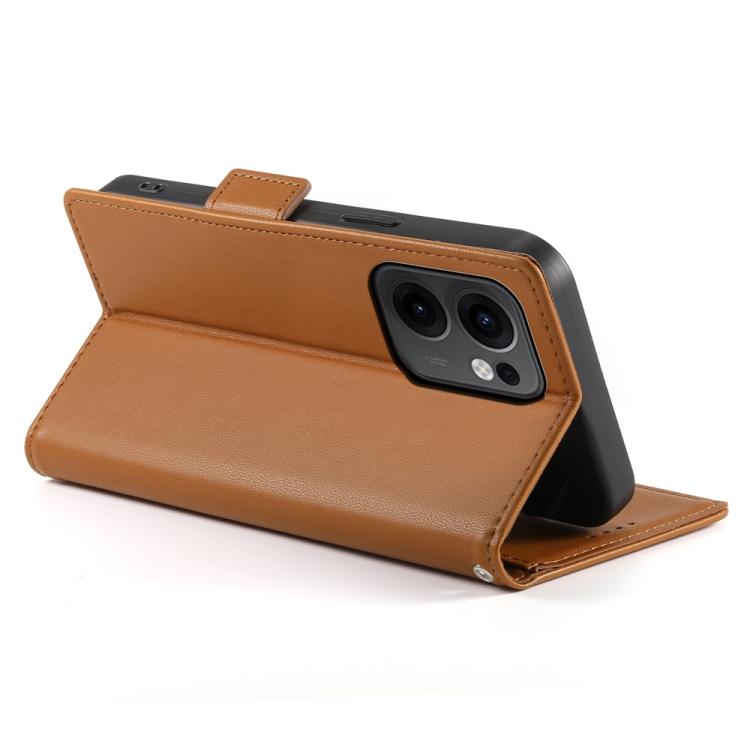 For OPPO Reno13 F 4G / 5G Side Buckle Magnetic Frosted Leather Phone Case