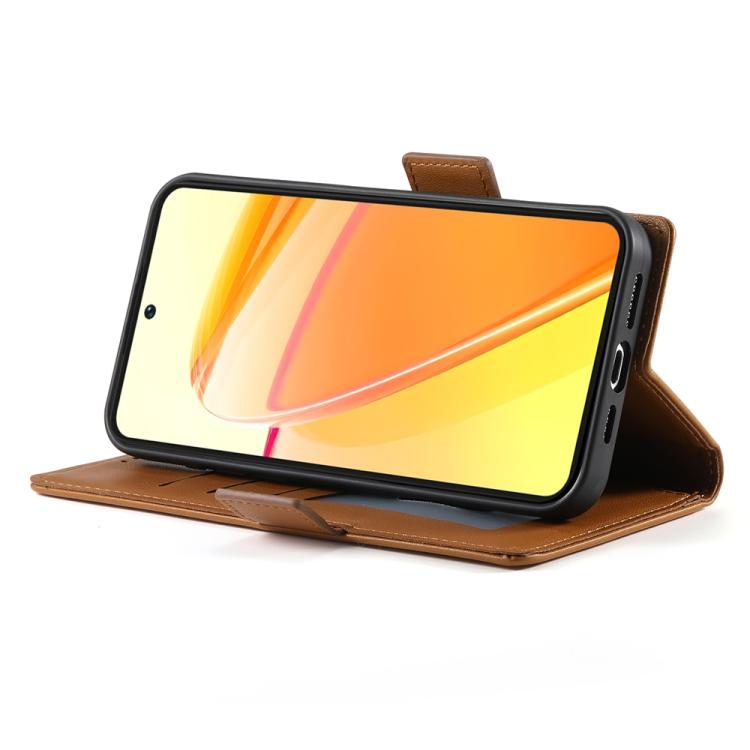 For OPPO Reno13 F 4G / 5G Side Buckle Magnetic Frosted Leather Phone Case