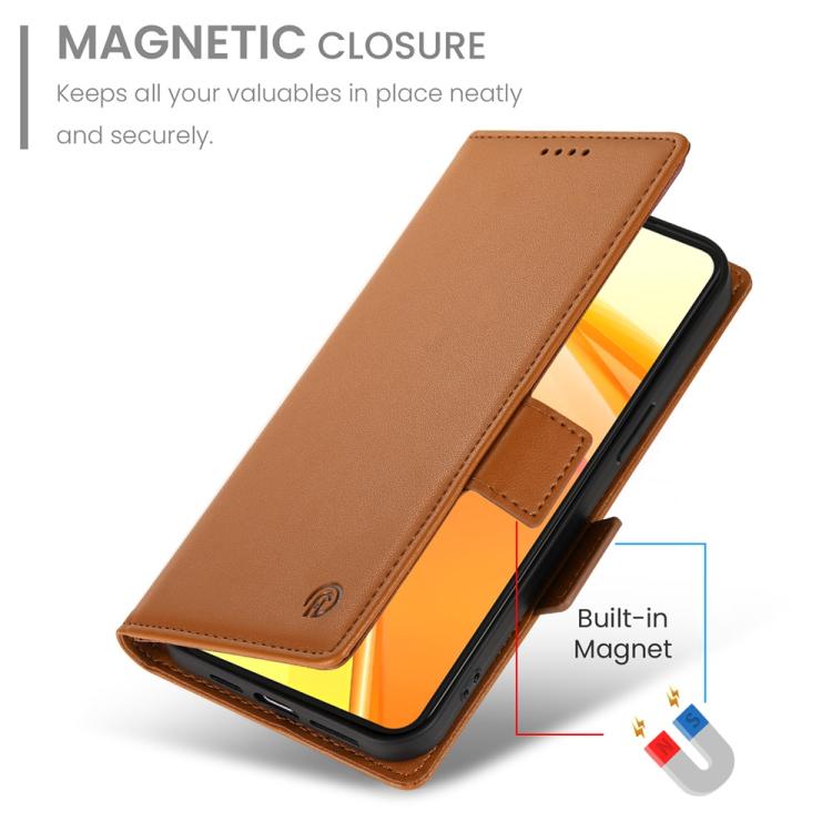 For OPPO Reno13 F 4G / 5G Side Buckle Magnetic Frosted Leather Phone Case