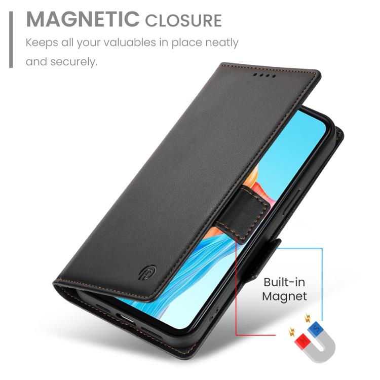 For OPPO A5 Pro 5G Global Side Buckle Magnetic Frosted Leather Phone Case