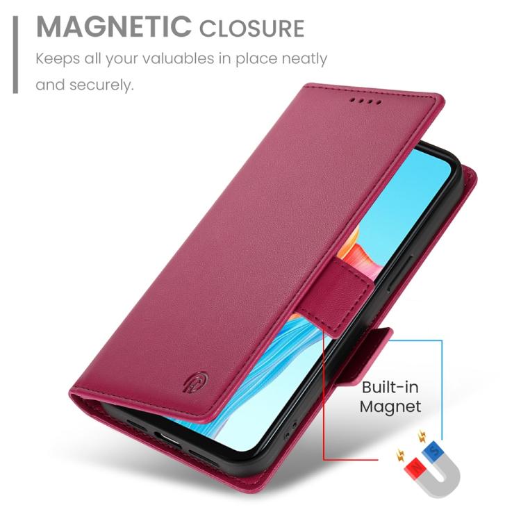 For OPPO A5 Pro 5G Global Side Buckle Magnetic Frosted Leather Phone Case