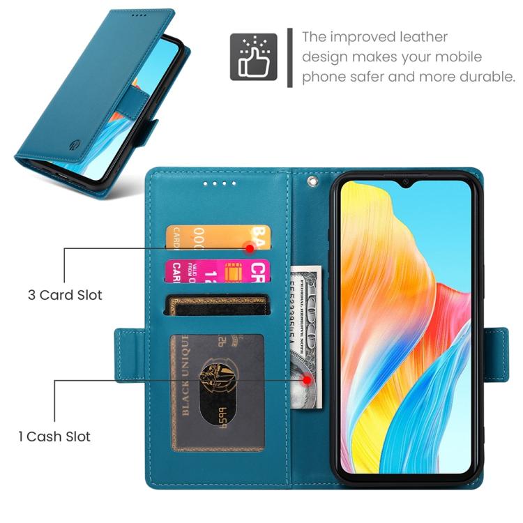 For OPPO A5 Pro 5G Global Side Buckle Magnetic Frosted Leather Phone Case