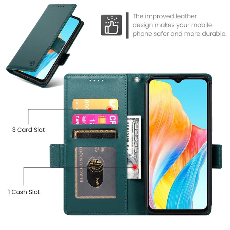 For OPPO A5 Pro 5G Global Side Buckle Magnetic Frosted Leather Phone Case
