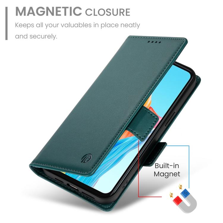For OPPO A5 Pro 5G Global Side Buckle Magnetic Frosted Leather Phone Case