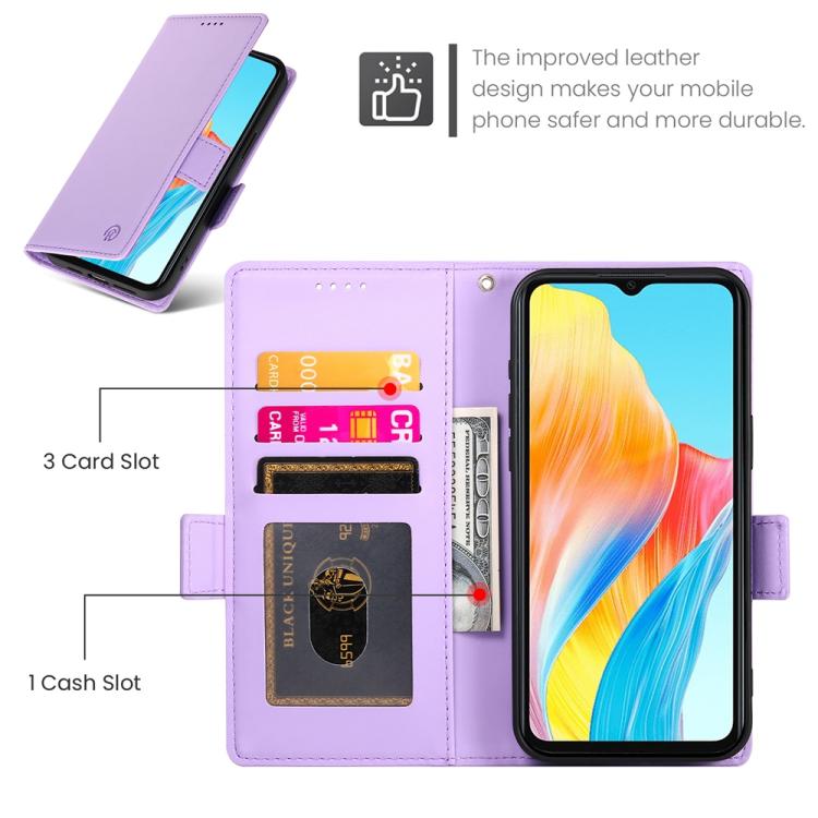 For OPPO A5 Pro 5G Global Side Buckle Magnetic Frosted Leather Phone Case