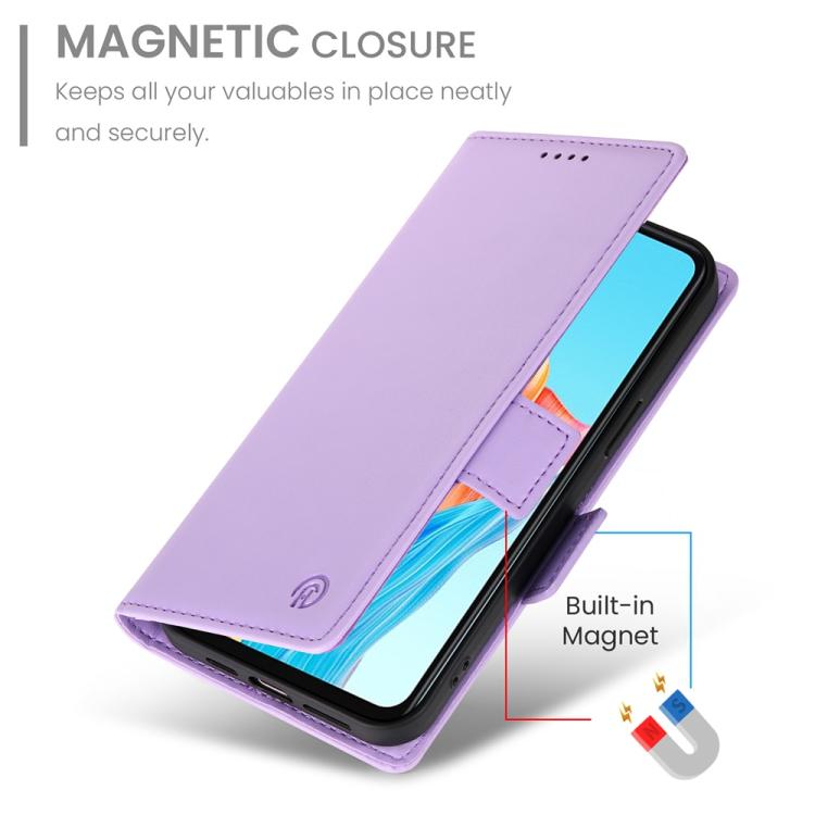 For OPPO A5 Pro 5G Global Side Buckle Magnetic Frosted Leather Phone Case
