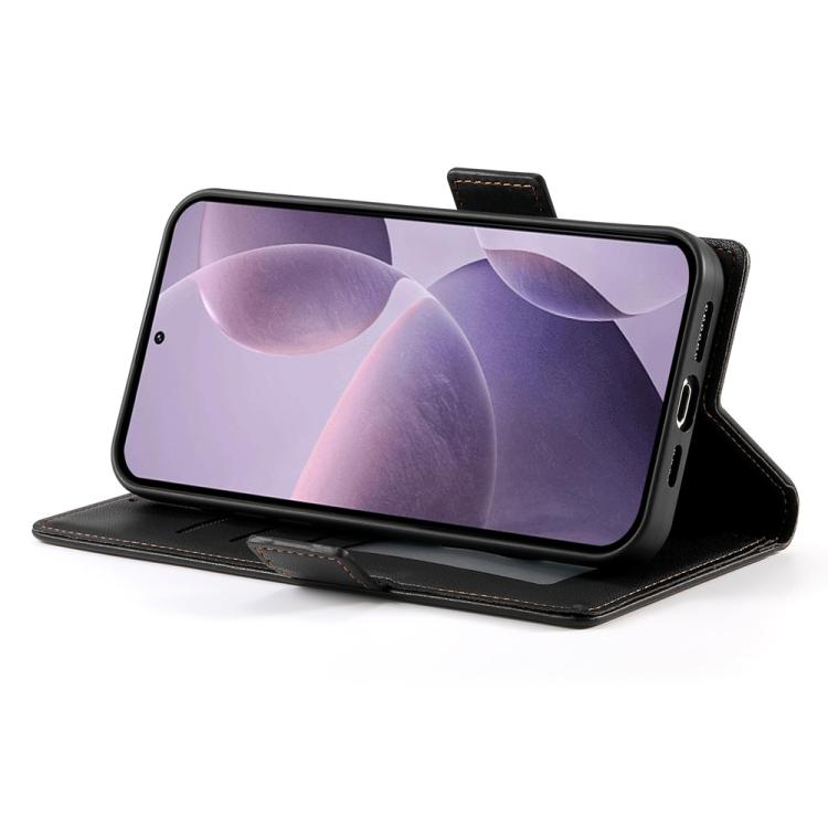 For OPPO Reno14 Global / Reno14 F 5G Side Buckle Magnetic Frosted Leather Phone Case