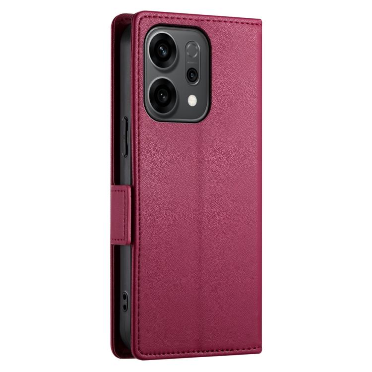For OPPO Reno14 Global / Reno14 F 5G Side Buckle Magnetic Frosted Leather Phone Case