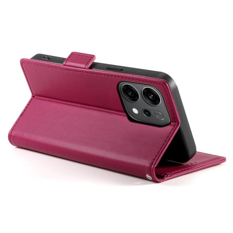 For OPPO Reno14 Global / Reno14 F 5G Side Buckle Magnetic Frosted Leather Phone Case