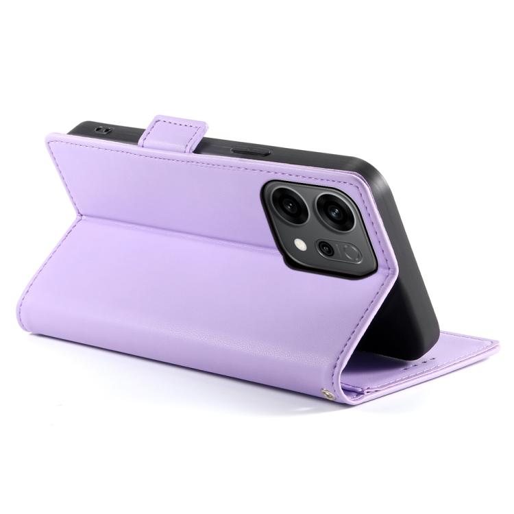 For OPPO Reno14 Global / Reno14 F 5G Side Buckle Magnetic Frosted Leather Phone Case
