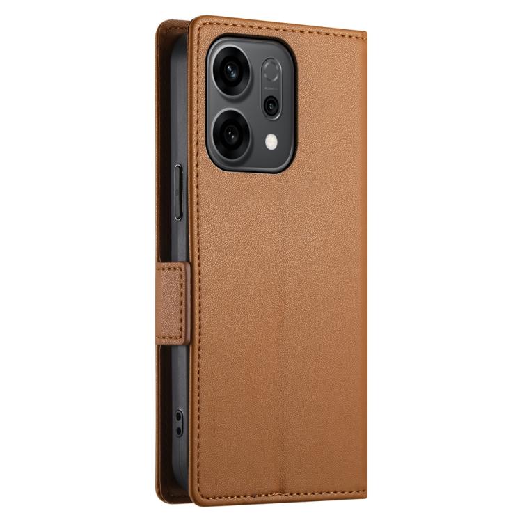 For OPPO Reno14 Global / Reno14 F 5G Side Buckle Magnetic Frosted Leather Phone Case