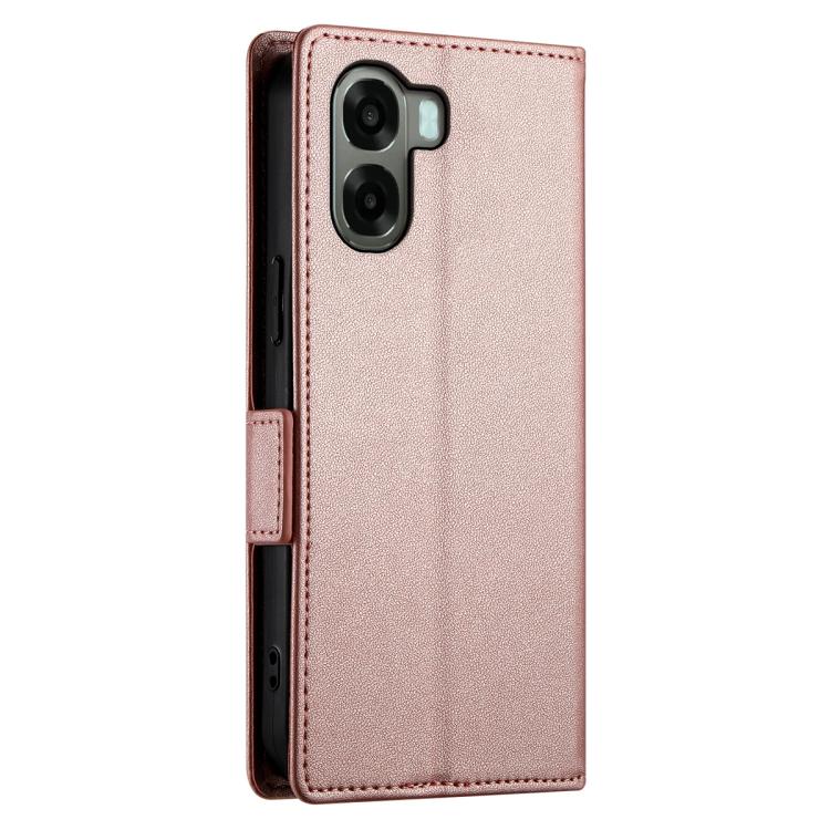 For OPPO A6x 5G / A6 5G Global Side Buckle Magnetic Frosted Leather Phone Case