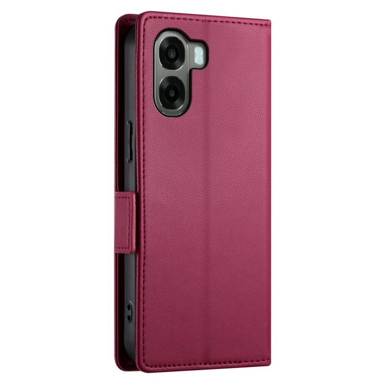 For OPPO A6x 5G / A6 5G Global Side Buckle Magnetic Frosted Leather Phone Case