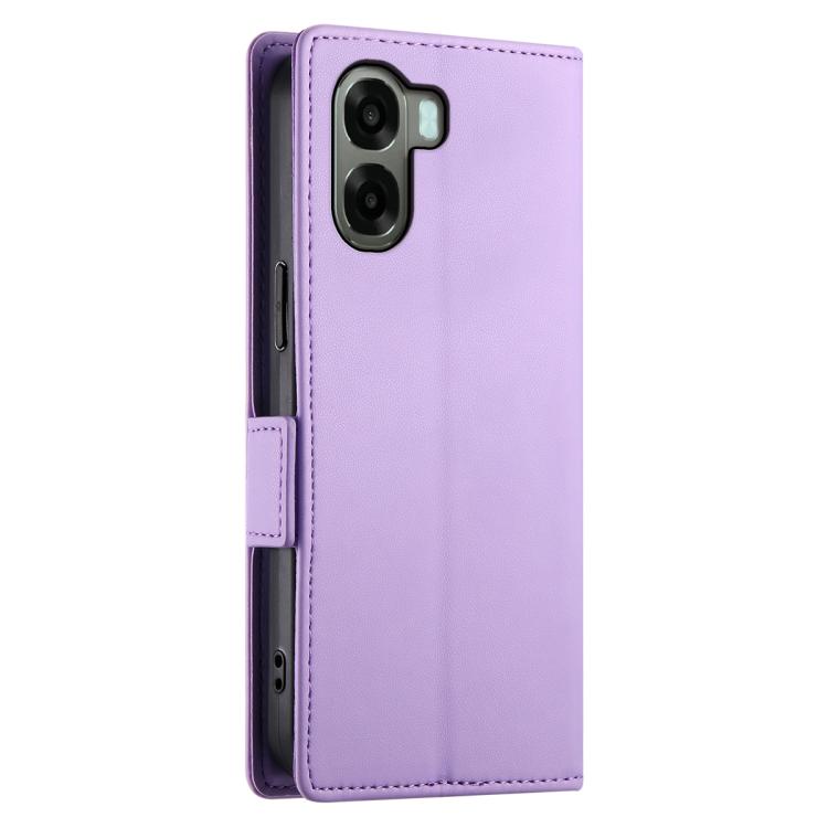 For OPPO A6x 5G / A6 5G Global Side Buckle Magnetic Frosted Leather Phone Case