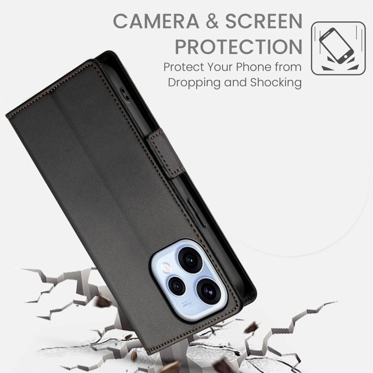 For OPPO Reno15 5G / Reno 15c 5G Side Buckle Magnetic Frosted Leather Phone Case