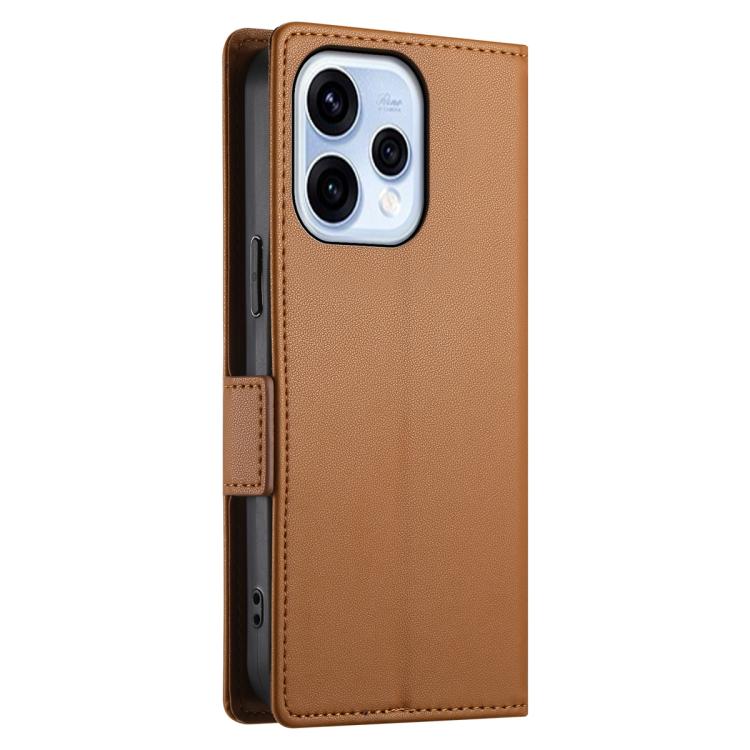 For OPPO Reno15 5G / Reno 15c 5G Side Buckle Magnetic Frosted Leather Phone Case