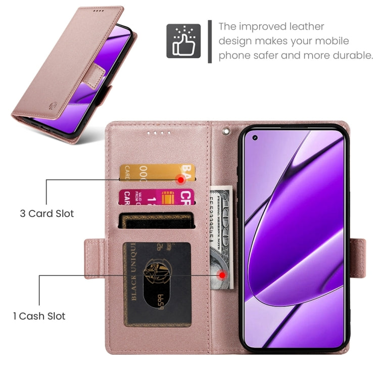 For Realme 11 4G Side Buckle Magnetic Frosted Leather Phone Case