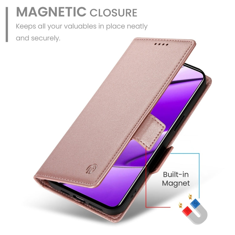 For Realme 11 4G Side Buckle Magnetic Frosted Leather Phone Case