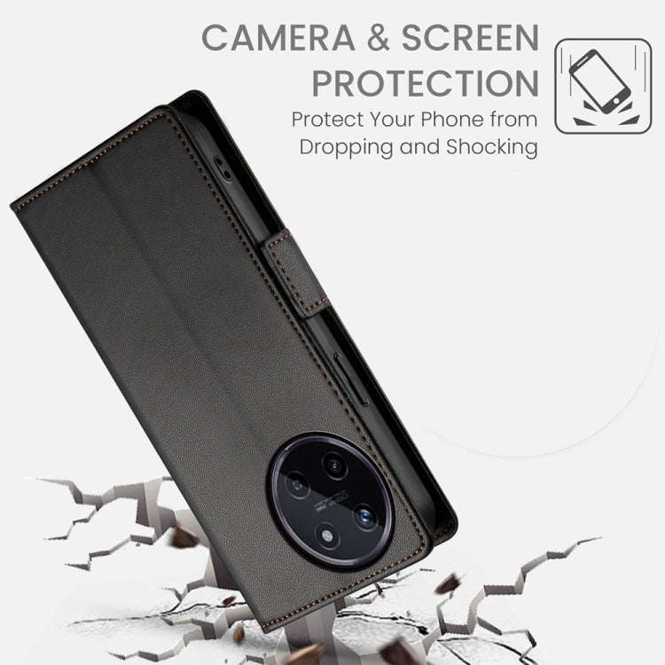 For Realme 11 4G Side Buckle Magnetic Frosted Leather Phone Case