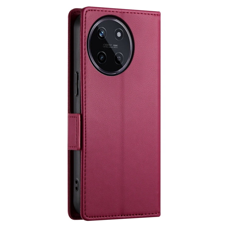 For Realme 11 4G Side Buckle Magnetic Frosted Leather Phone Case