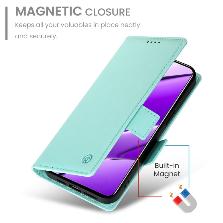For Realme 11 4G Side Buckle Magnetic Frosted Leather Phone Case
