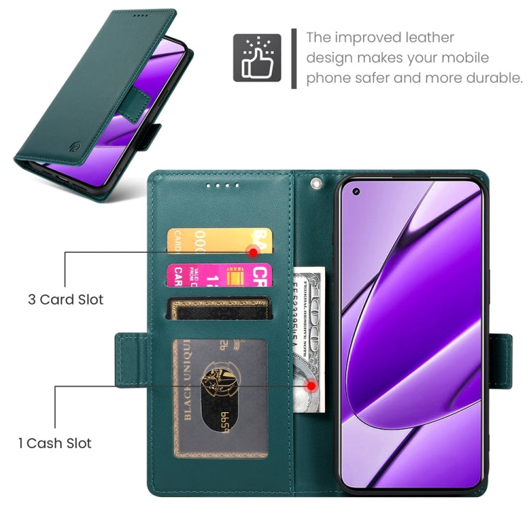 For Realme 11 4G Side Buckle Magnetic Frosted Leather Phone Case
