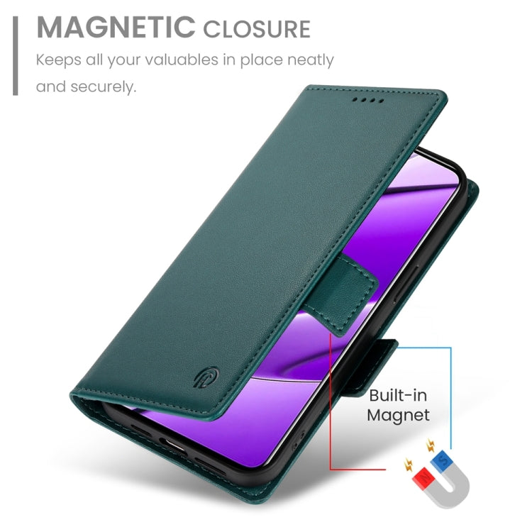 For Realme 11 4G Side Buckle Magnetic Frosted Leather Phone Case