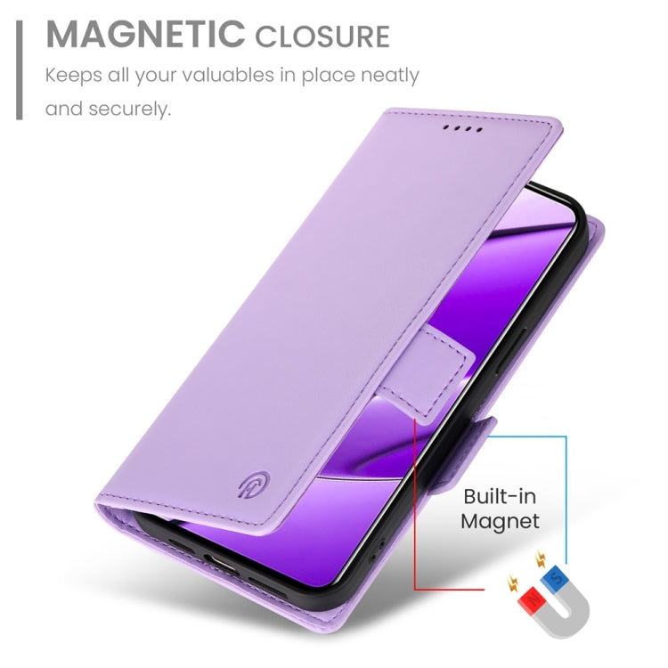 For Realme 11 4G Side Buckle Magnetic Frosted Leather Phone Case