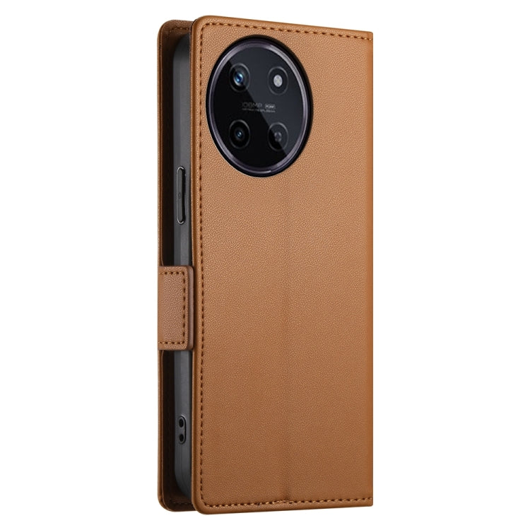 For Realme 11 4G Side Buckle Magnetic Frosted Leather Phone Case