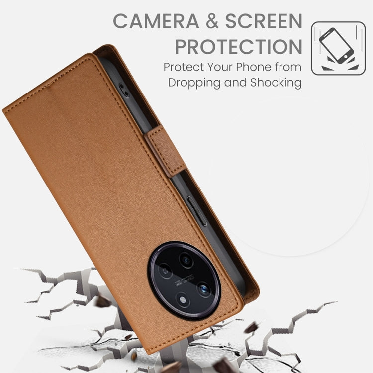 For Realme 11 4G Side Buckle Magnetic Frosted Leather Phone Case
