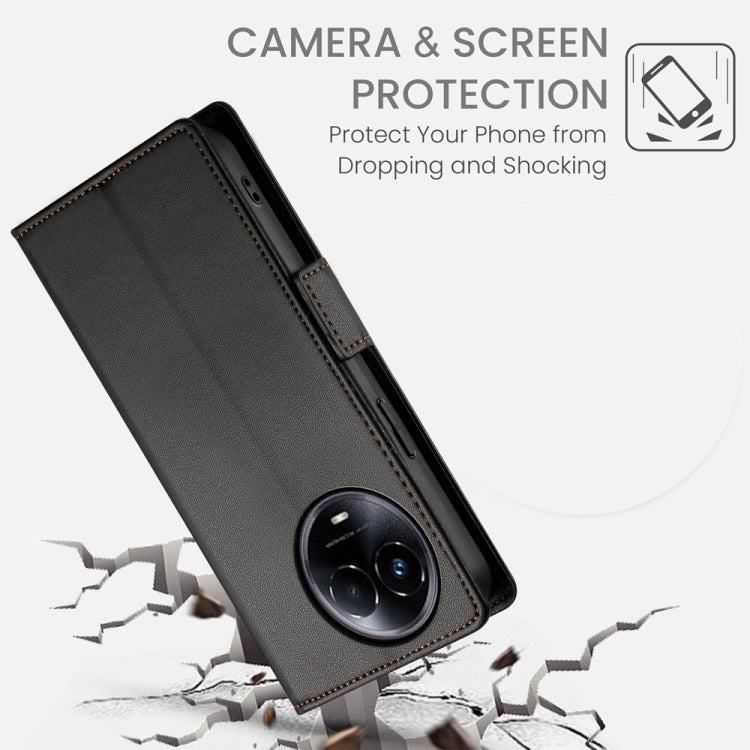 For Realme 11 5G / Realme 11x Side Buckle Magnetic Frosted Leather Phone Case