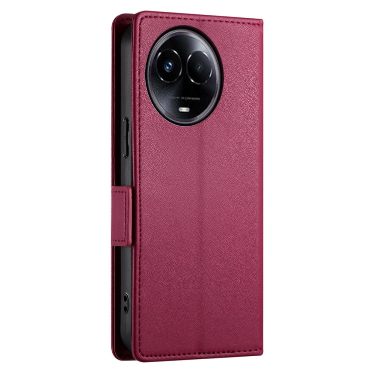 For Realme 11 5G / Realme 11x Side Buckle Magnetic Frosted Leather Phone Case