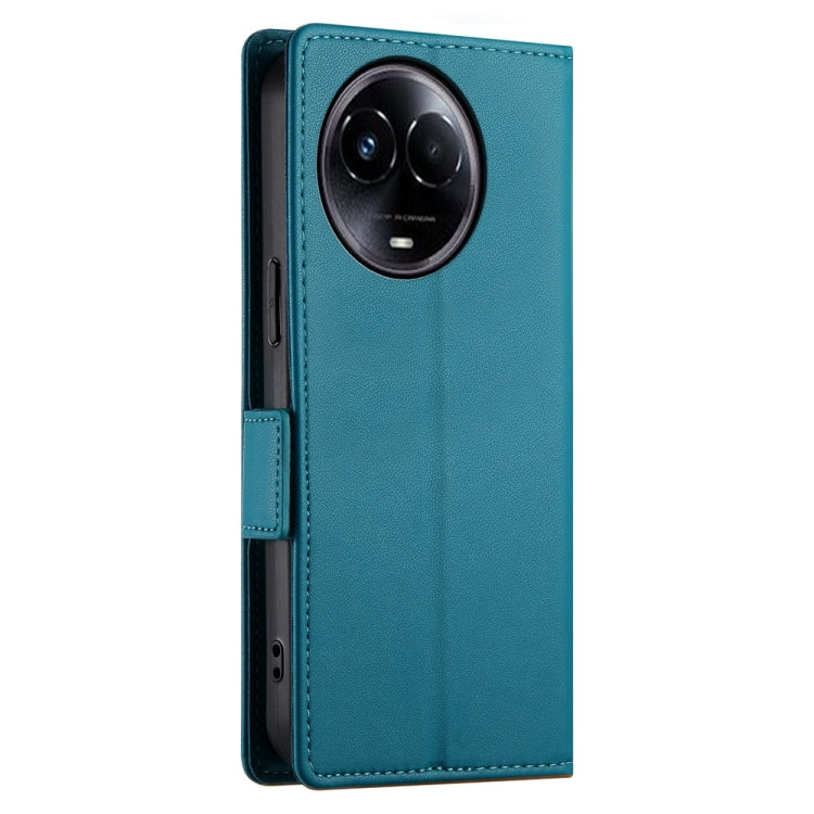 For Realme 11 5G / Realme 11x Side Buckle Magnetic Frosted Leather Phone Case