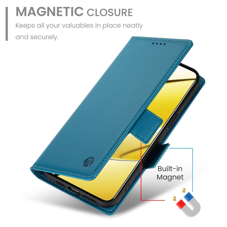 For Realme 11 5G / Realme 11x Side Buckle Magnetic Frosted Leather Phone Case