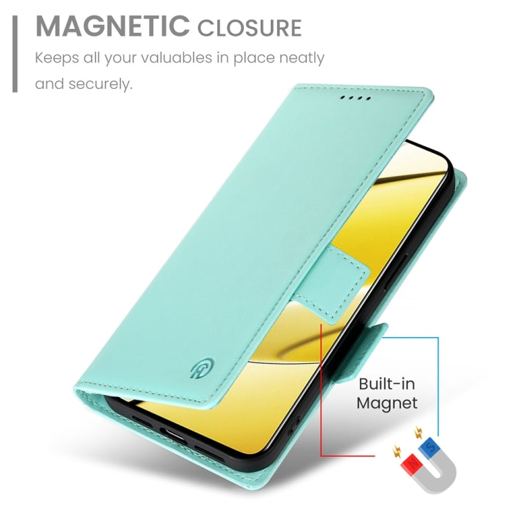 For Realme 11 5G / Realme 11x Side Buckle Magnetic Frosted Leather Phone Case