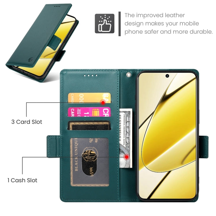 For Realme 11 5G / Realme 11x Side Buckle Magnetic Frosted Leather Phone Case