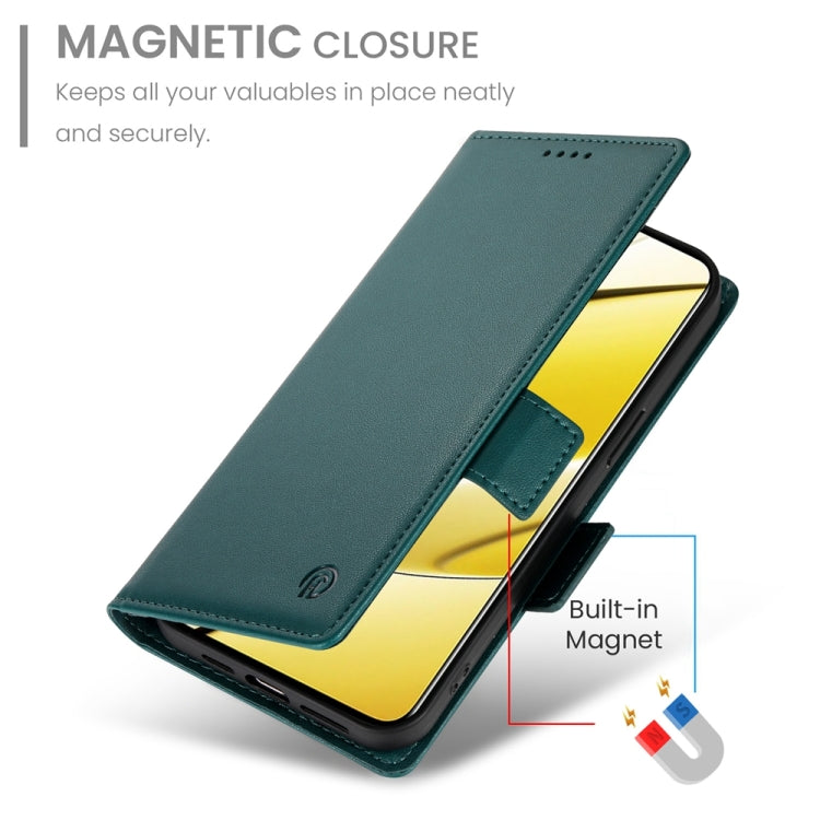 For Realme 11 5G / Realme 11x Side Buckle Magnetic Frosted Leather Phone Case
