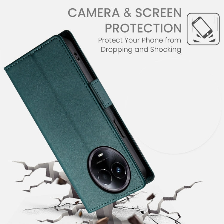 For Realme 11 5G / Realme 11x Side Buckle Magnetic Frosted Leather Phone Case