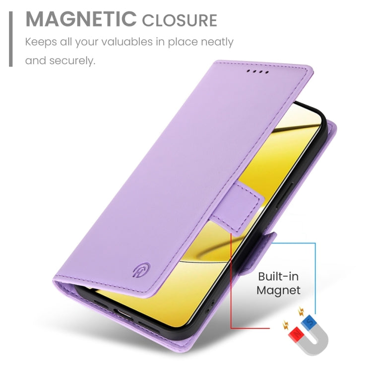 For Realme 11 5G / Realme 11x Side Buckle Magnetic Frosted Leather Phone Case