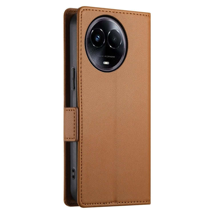 For Realme 11 5G / Realme 11x Side Buckle Magnetic Frosted Leather Phone Case