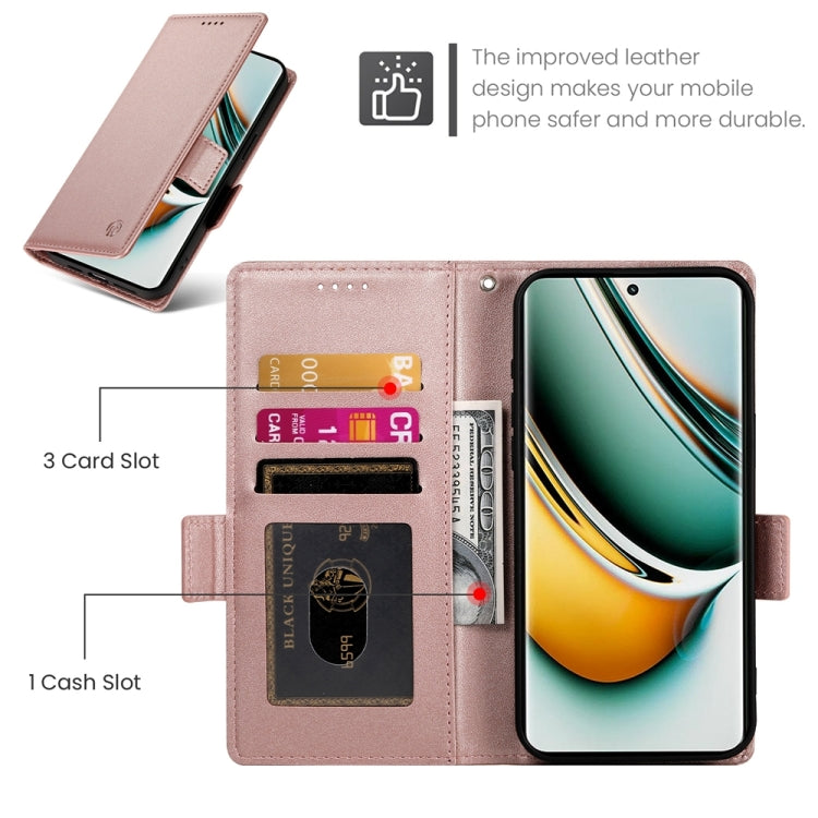 For Realme 11 Pro 5G / 11 Pro+ 5G Side Buckle Magnetic Frosted Leather Phone Case
